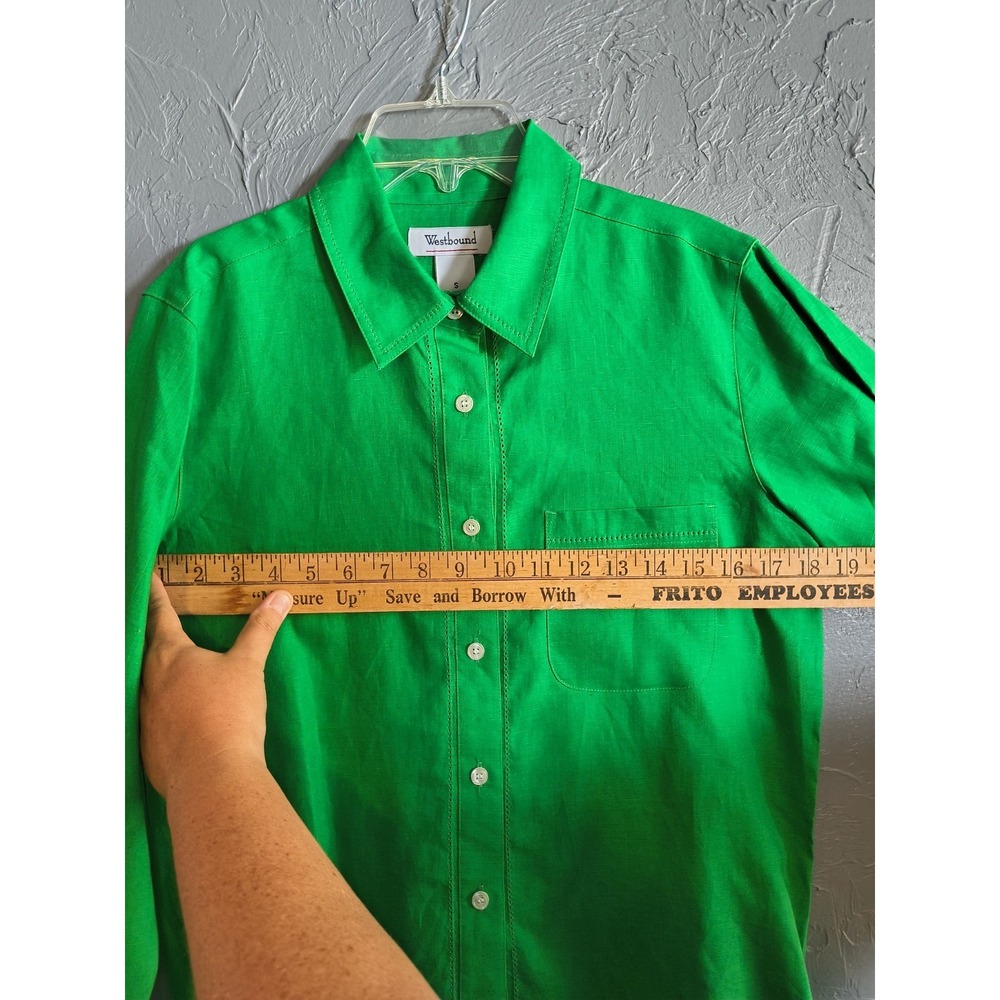 Lot Of 4 Westbound Shirt Women Button Up Collared Long Sleeve Pockets Size Small - Picture 11 of 12